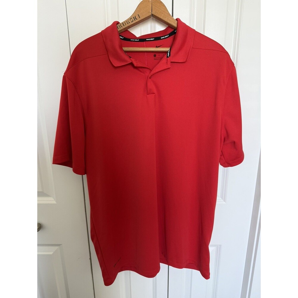 Mens Nike Golf Short Sleeve Polo Shirt Red Size XL
